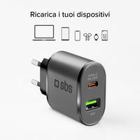 sbs-25w-power-delivery-wandladeger-t-usb-c-usb-a-dual image 3