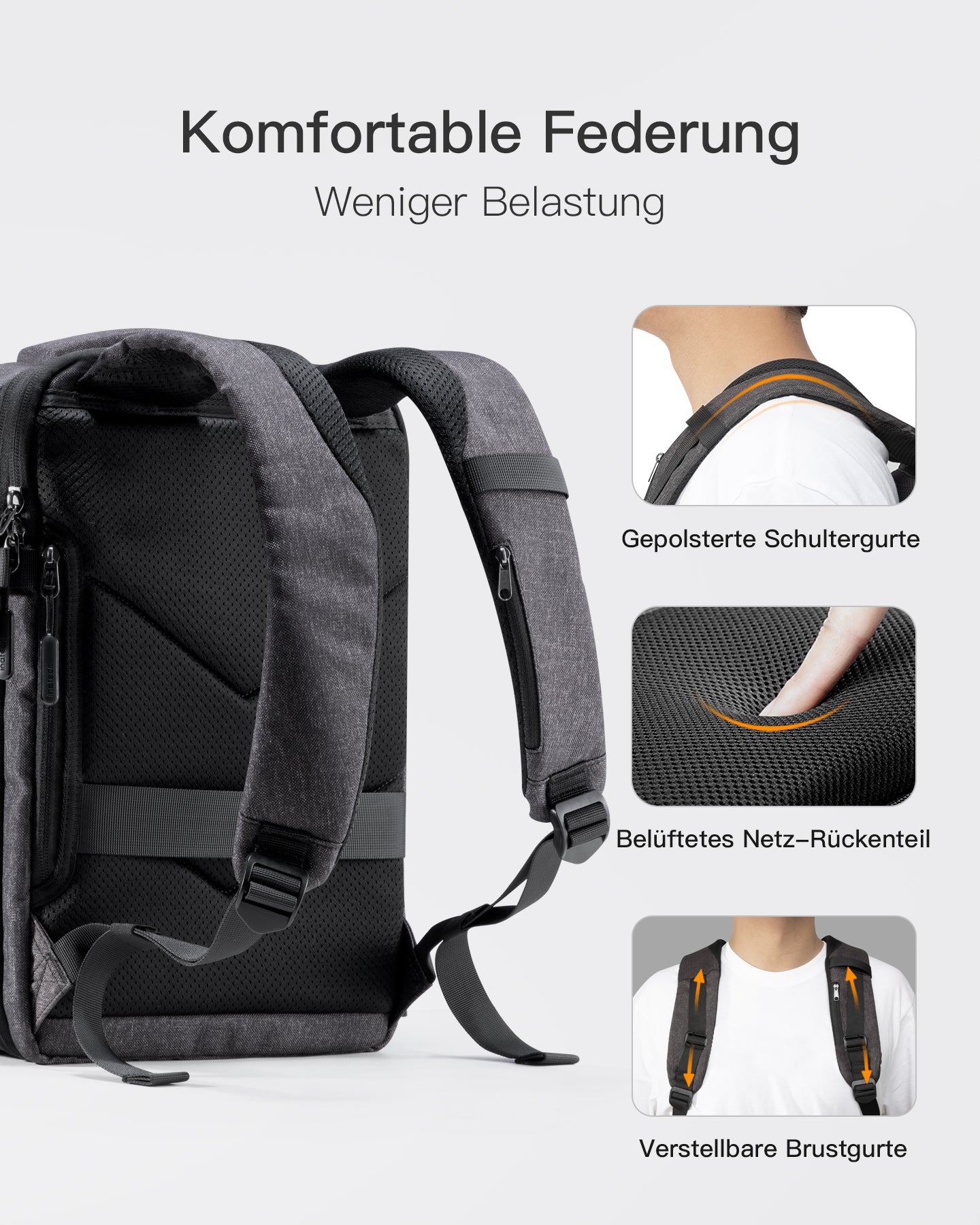 inateck-lightour-bp03006-handgep-ck-rucksack-46l-schwarz image 5
