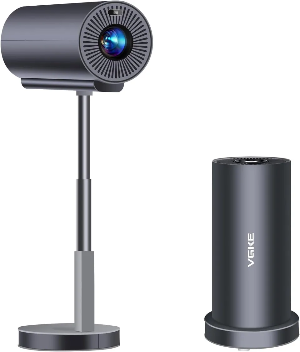 vgke-retro-mini-beamer-full-hd-4k-wifi6-mit-teleskopfuss image 1