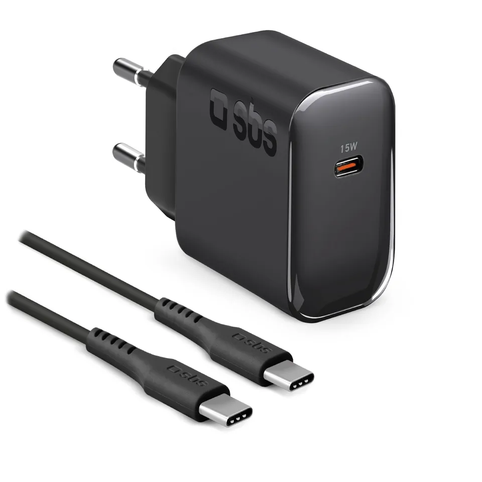 sbs-wall-chargers-ladeset-15w-usb-c-netzteil-1m-kabel image 1