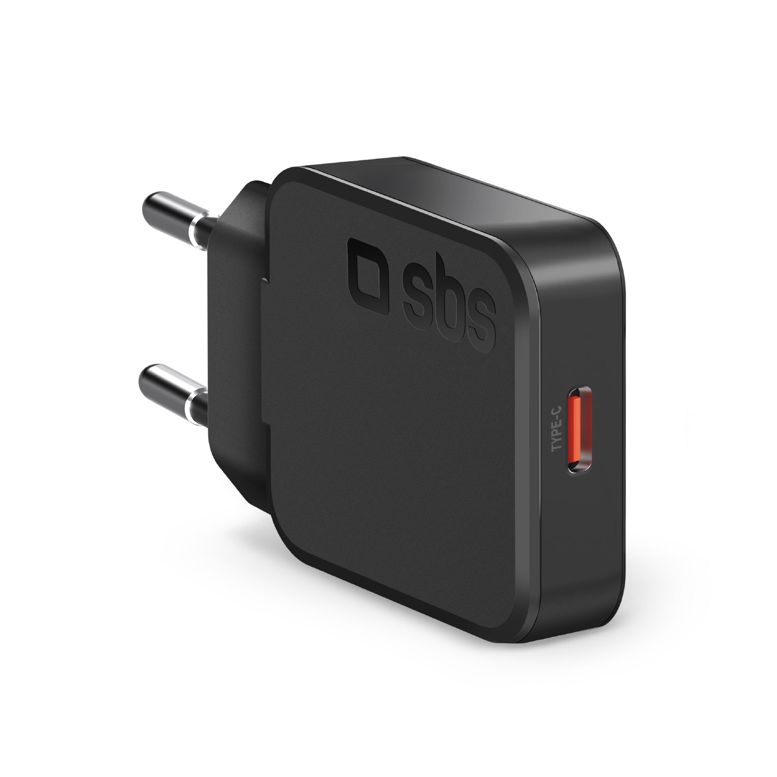 sbs-20w-usb-c-wandladeger-t-ultra-slim-pd-schwarz-reisen image 1