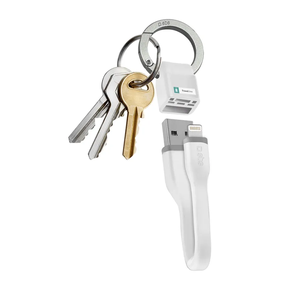 sbs-kabel-usb-lightning-ladekabel-wei-schl-sselring image 1