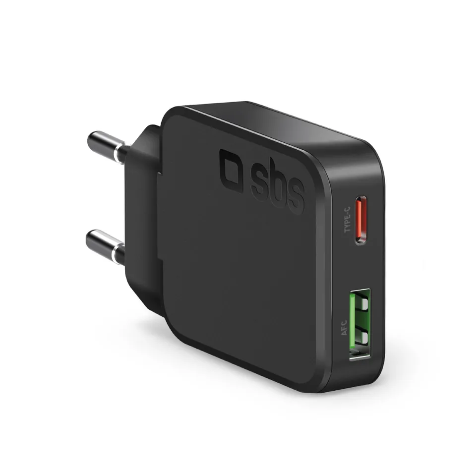 sbs-wandladeger-t-45w-usb-c-pd-slim-dual-usb-a-c image 1