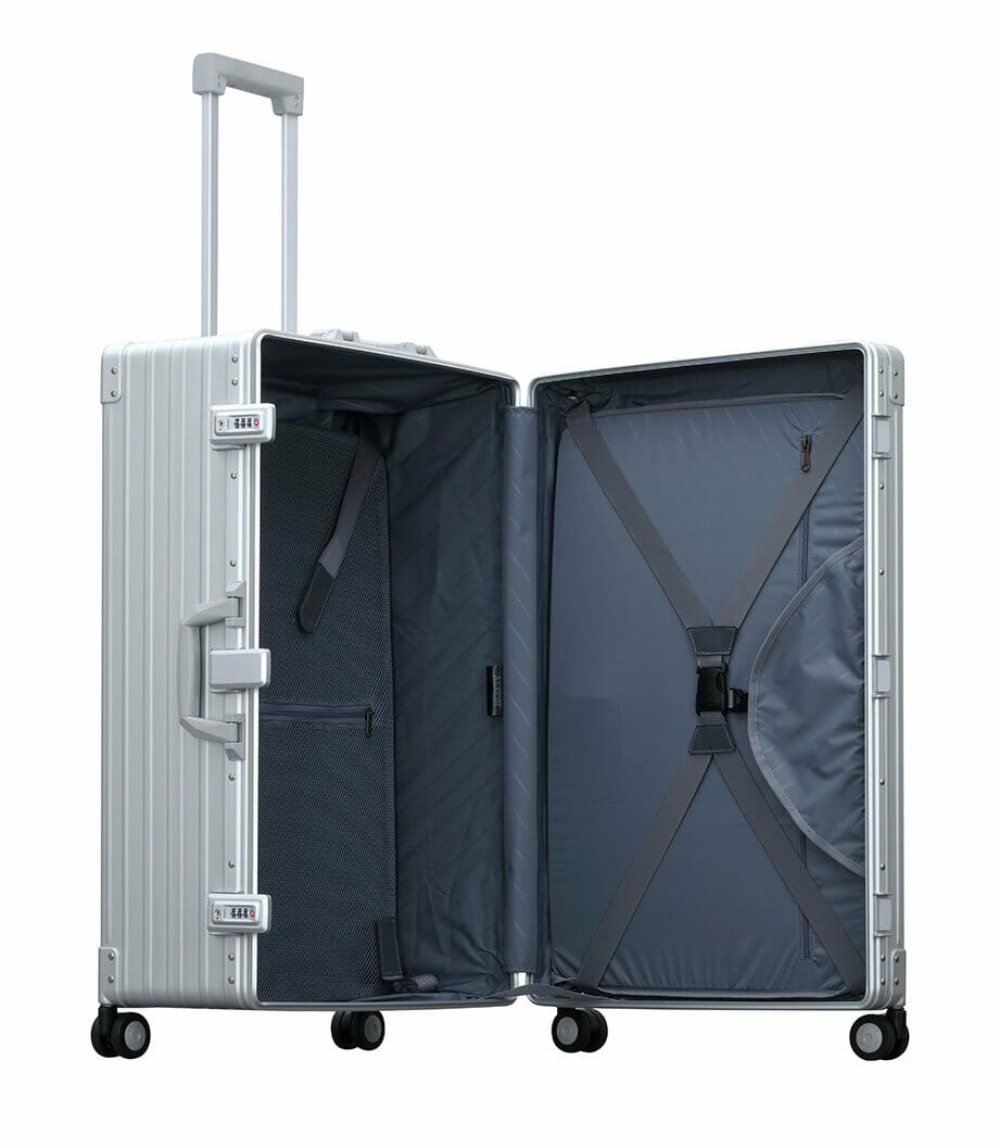 aleon-checked-3028-reisekoffer-30-zoll-alu-xxl-platin image 3