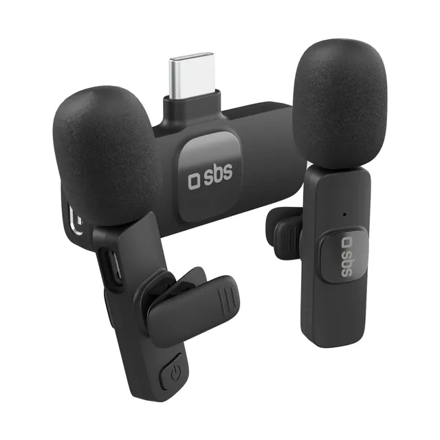 sbs-2er-funkmikrofon-set-usb-c-clip-20-m-ansteckmikrofon image 1