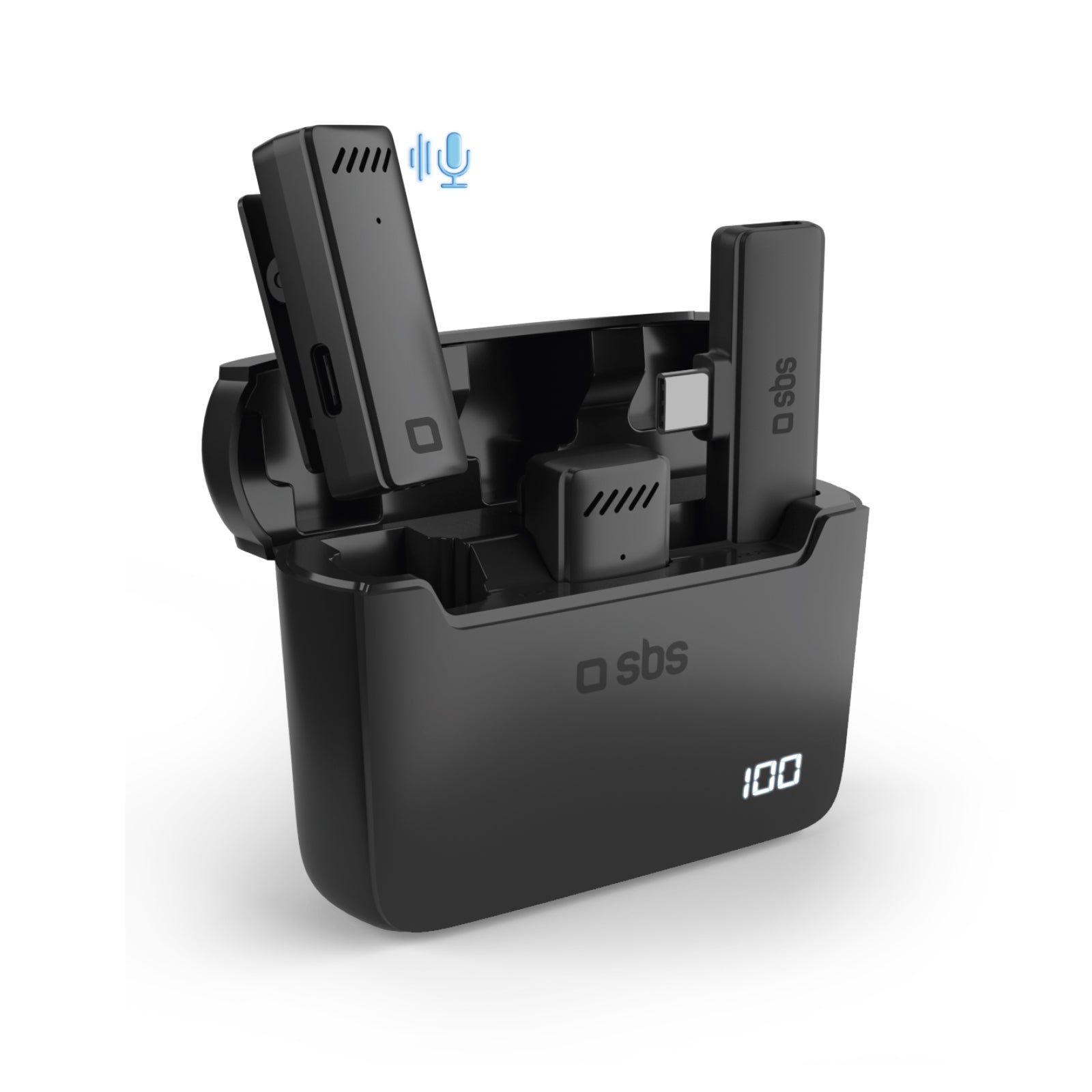 sbs-wireless-mikrofon-mit-usb-c-empf-nger-und-ladebox image 1