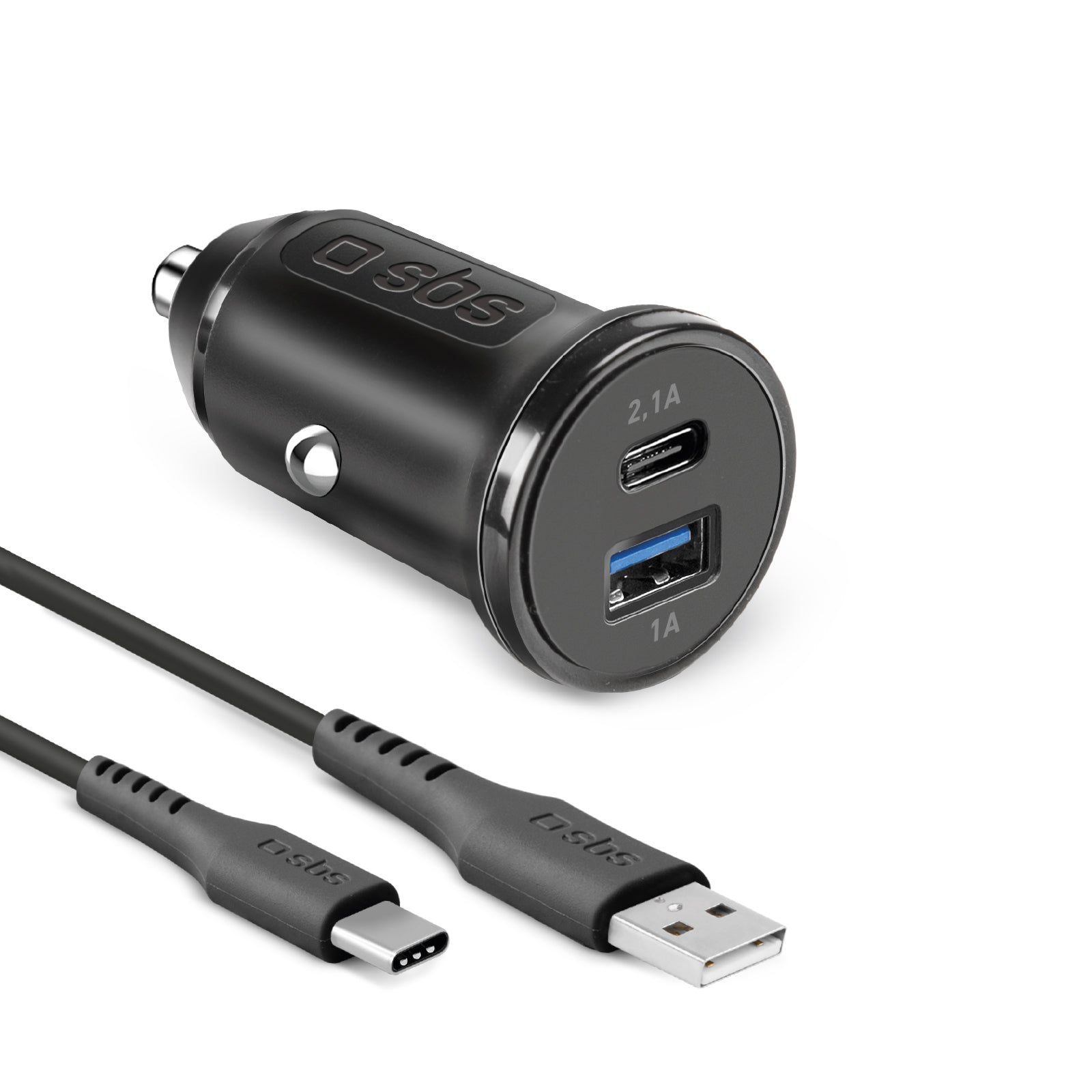 sbs-car-chargers-auto-ladeset-usb-c-10w-2x-usb-1m-kabel image 1