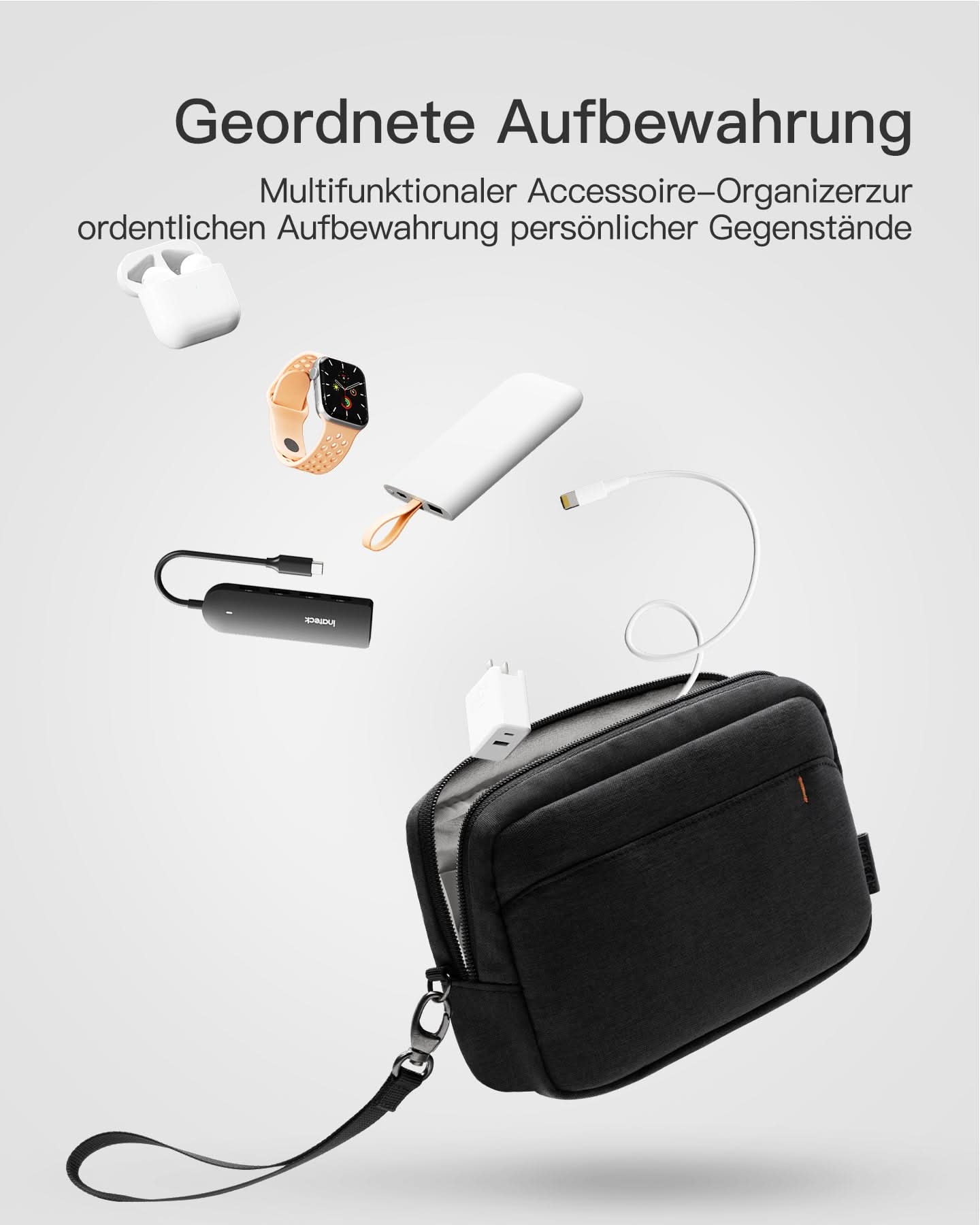 inateck-gadget-organizer-electronics-organizer-schwarz-spritzwasserfest image 2