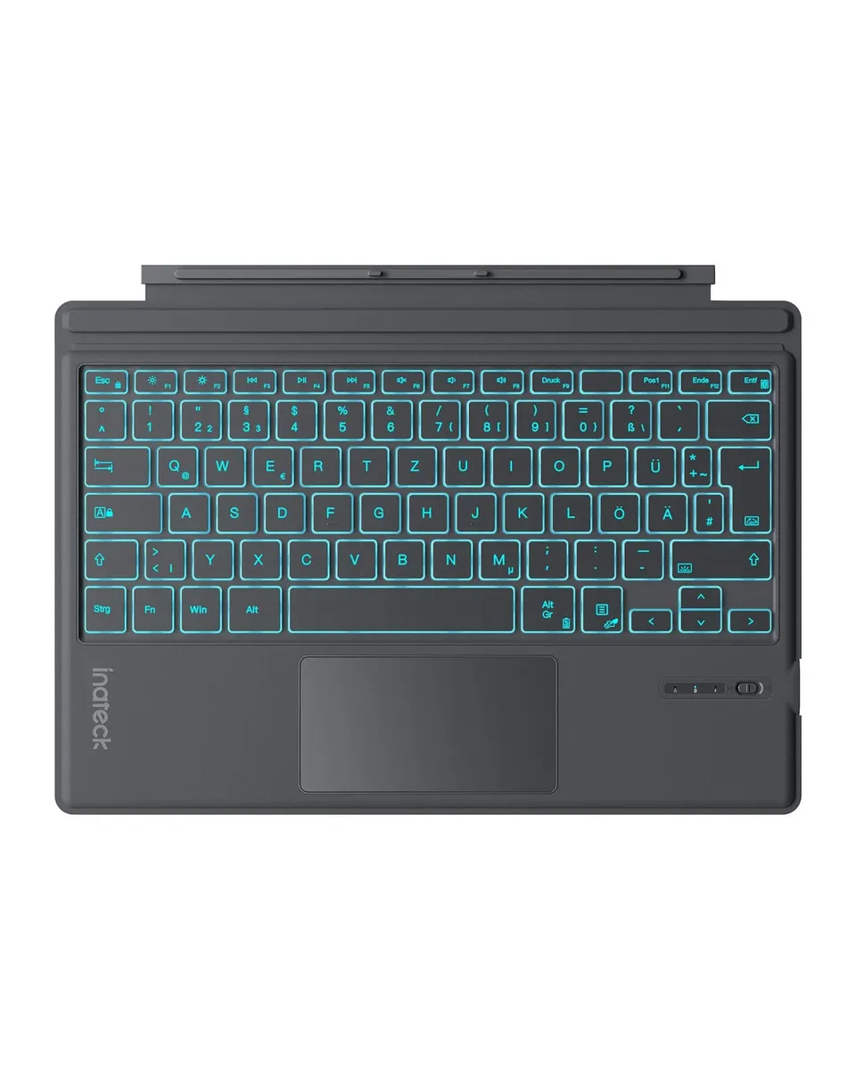 inateck-ai-kb02027-surface-pro-tastatur-qwertz-grau-beleuchtet image 1