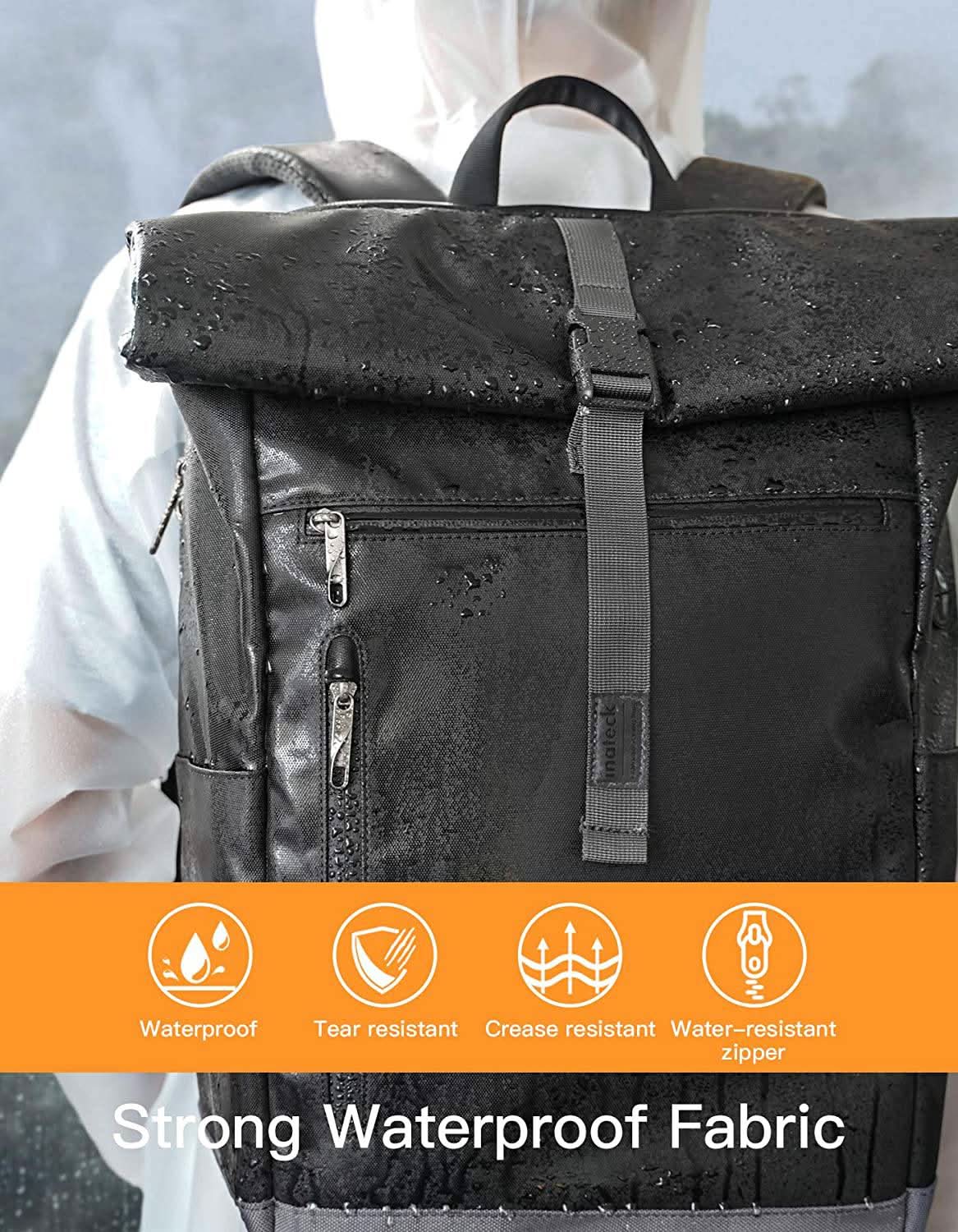 inateck-lightour-bp01003-rolltop-rucksack-30l-schwarz-17-zoll image 6