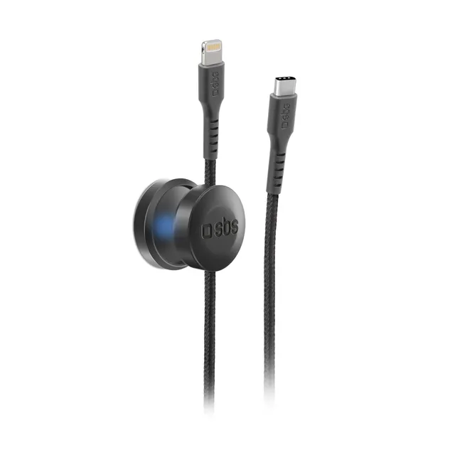 sbs-lightning-mfi-usb-c-ladekabel-2m-magnetisch-geflochten image 1