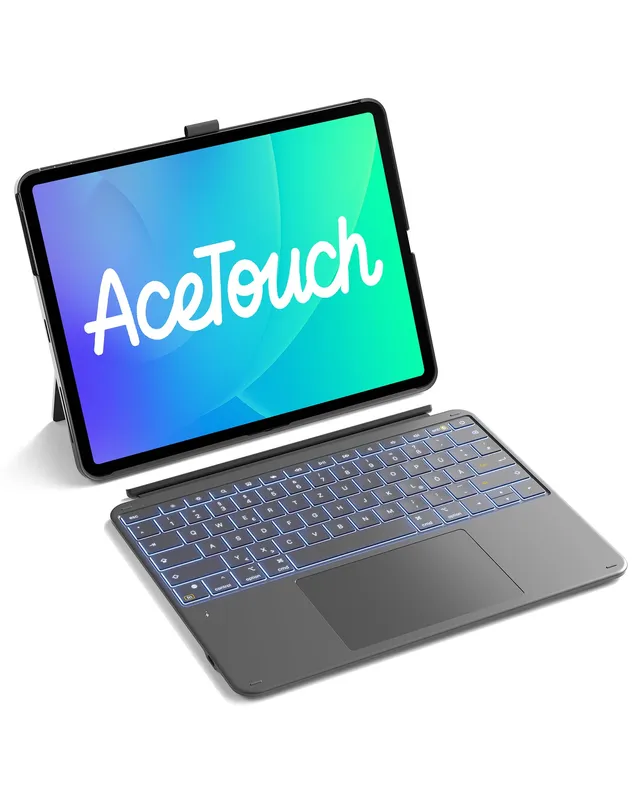 inateck-acetouch-kb04122-13a-ipad-tastatur-h-lle-grau-qwertz image 1