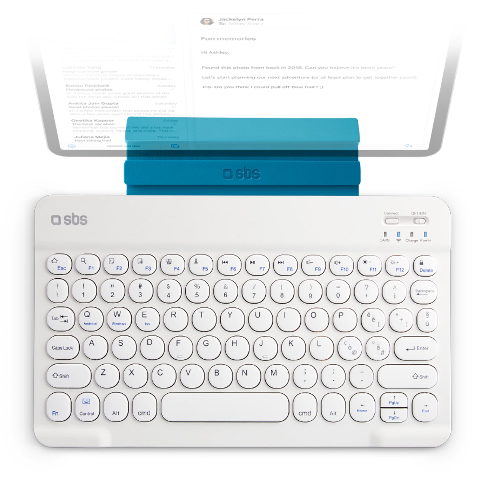 sbs-universal-funk-tastatur-kabellos-mit-st-nder image 1