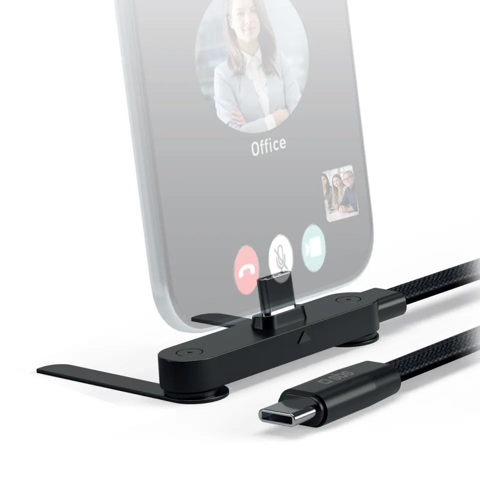 sbs-usb-c-kabel-60w-1-m-mit-stand-geflochten image 1
