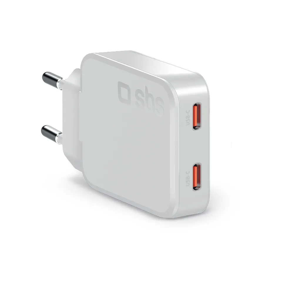 sbs-65w-wandladeger-t-gan-dual-usb-c-ultraslim-schwarz image 1
