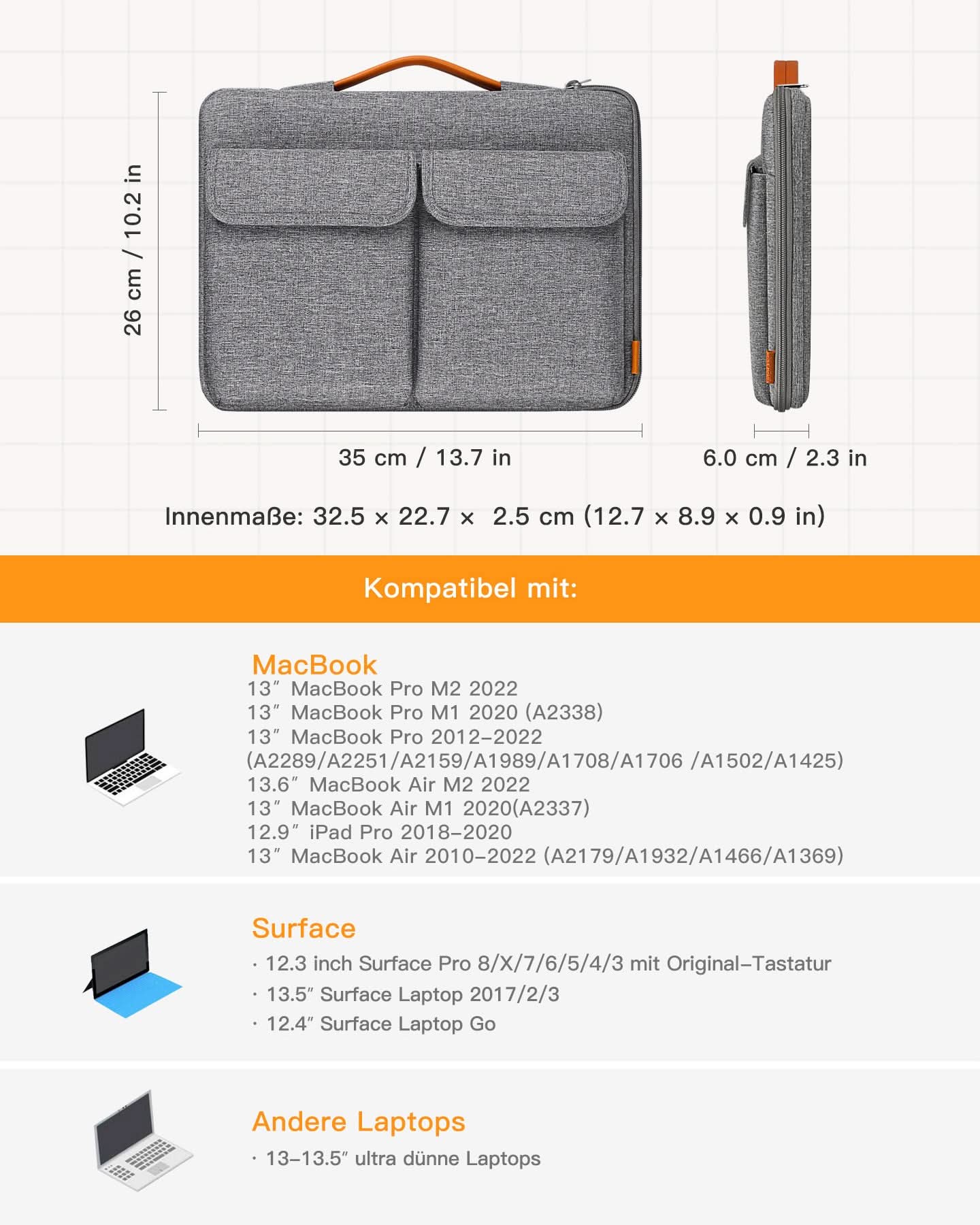 inateck-edgekeeper-lb02011-laptop-h-lle-13-3-zoll-macbook-fach image 2