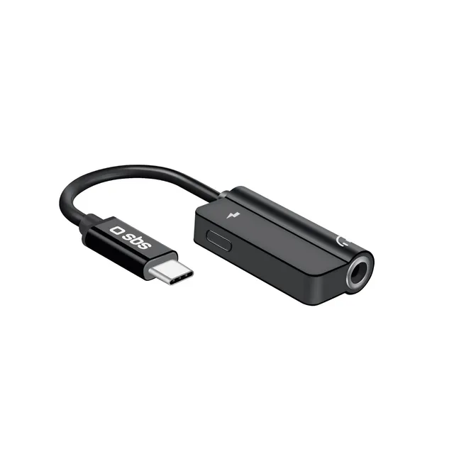 sbs-usb-c-auf-klinke-ladeadapter-3-5mm-9cm-anrufe image 1