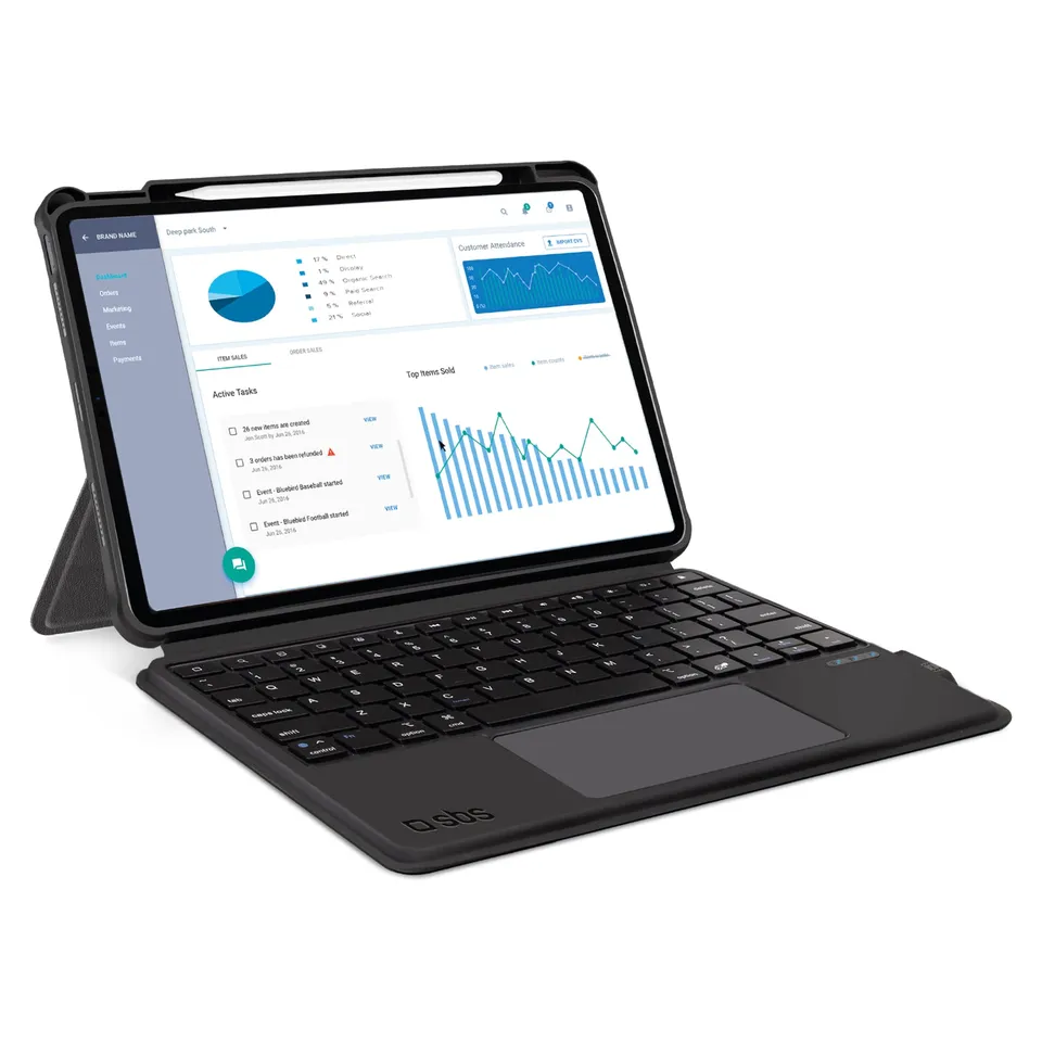 sbs-ipad-11-tastatur-h-lle-kabellos-touchpad-schwarz image 1