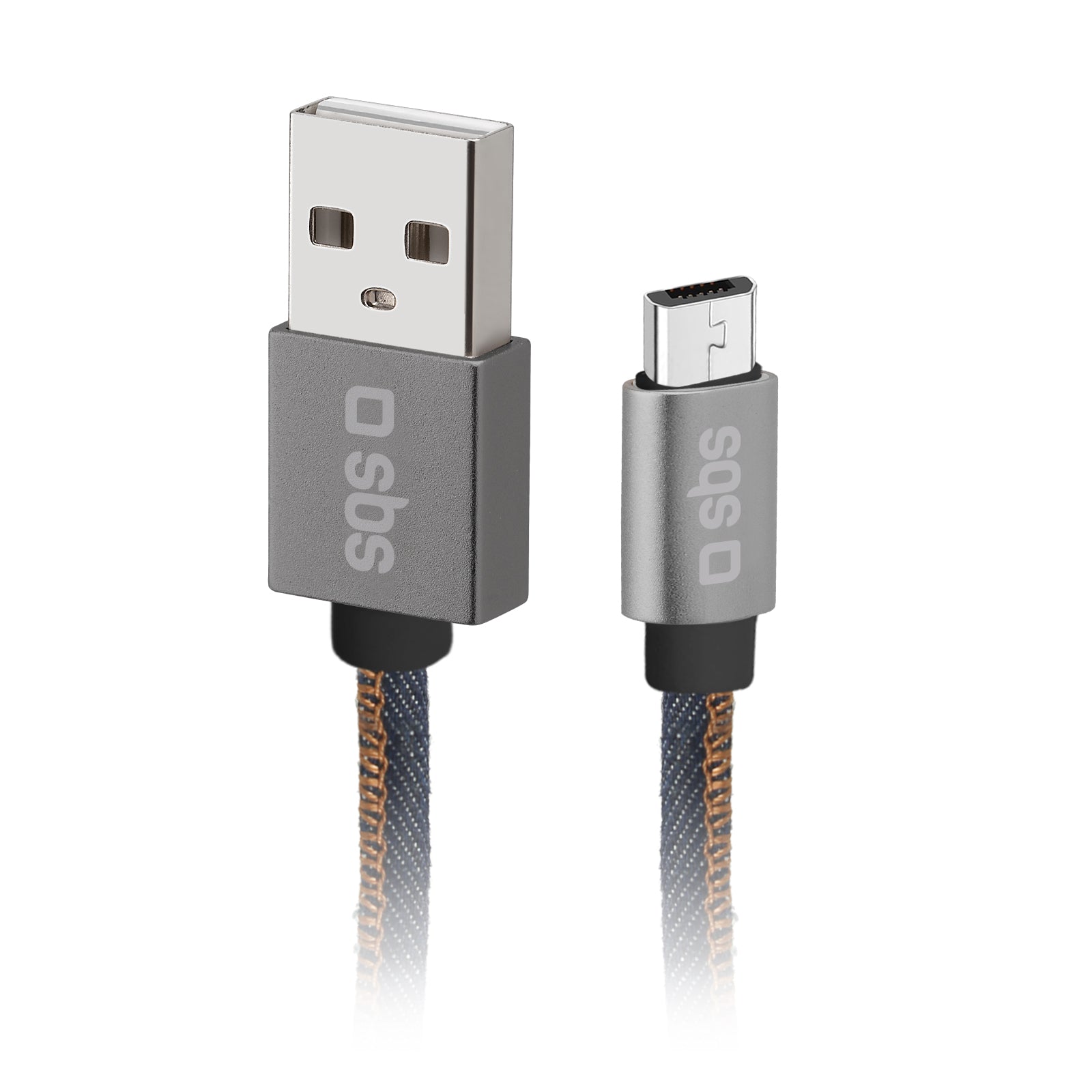 sbs-micro-usb-ladekabel-jeans-1-m-datenkabel image 1
