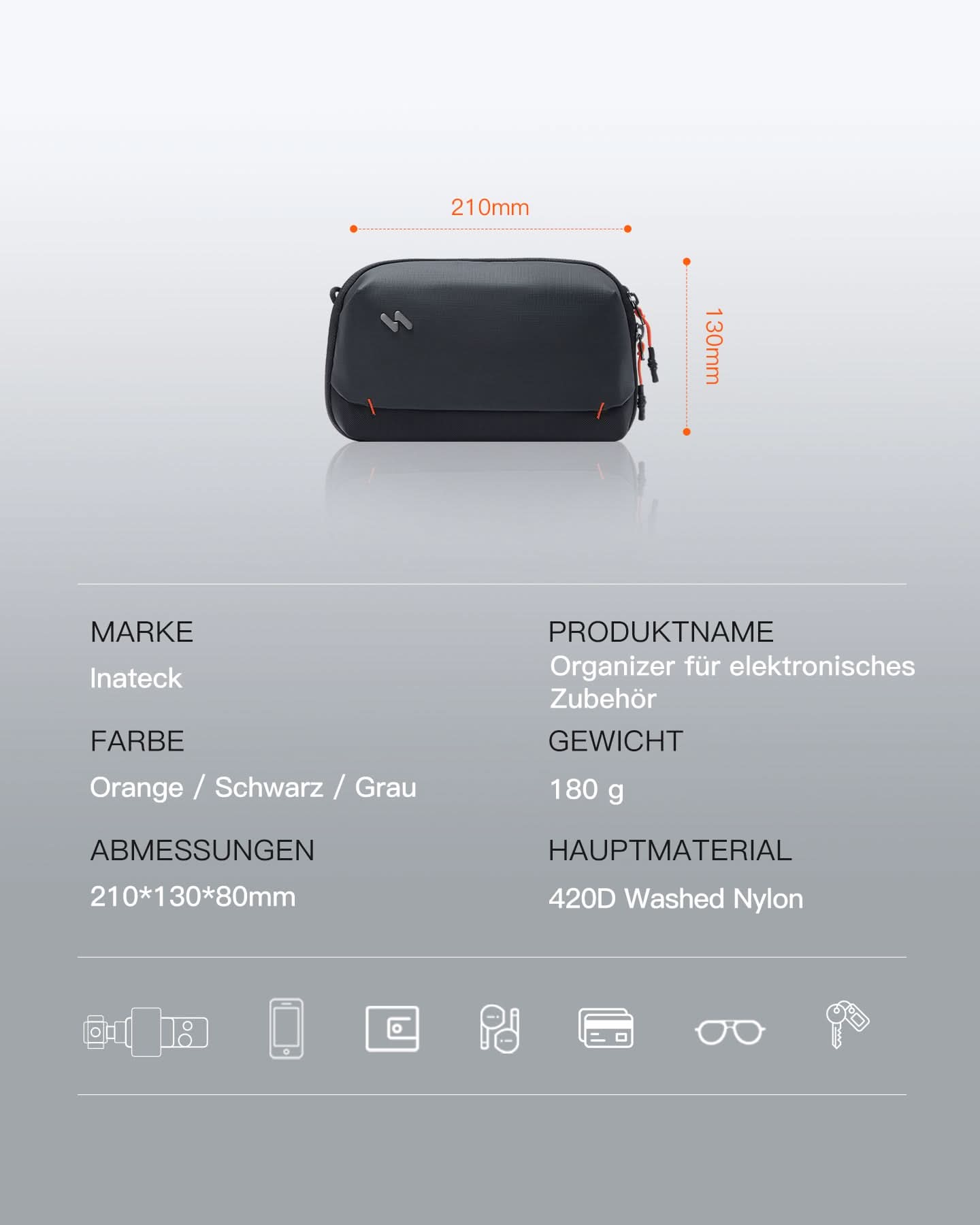 inateck-gadget-organizer-abm33-elektronik-tasche-schwarz-2l image 4