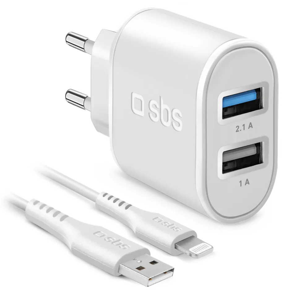 sbs-fast-charge-kit-wandladeger-t-lightning-kabel-1m-mfi image 1