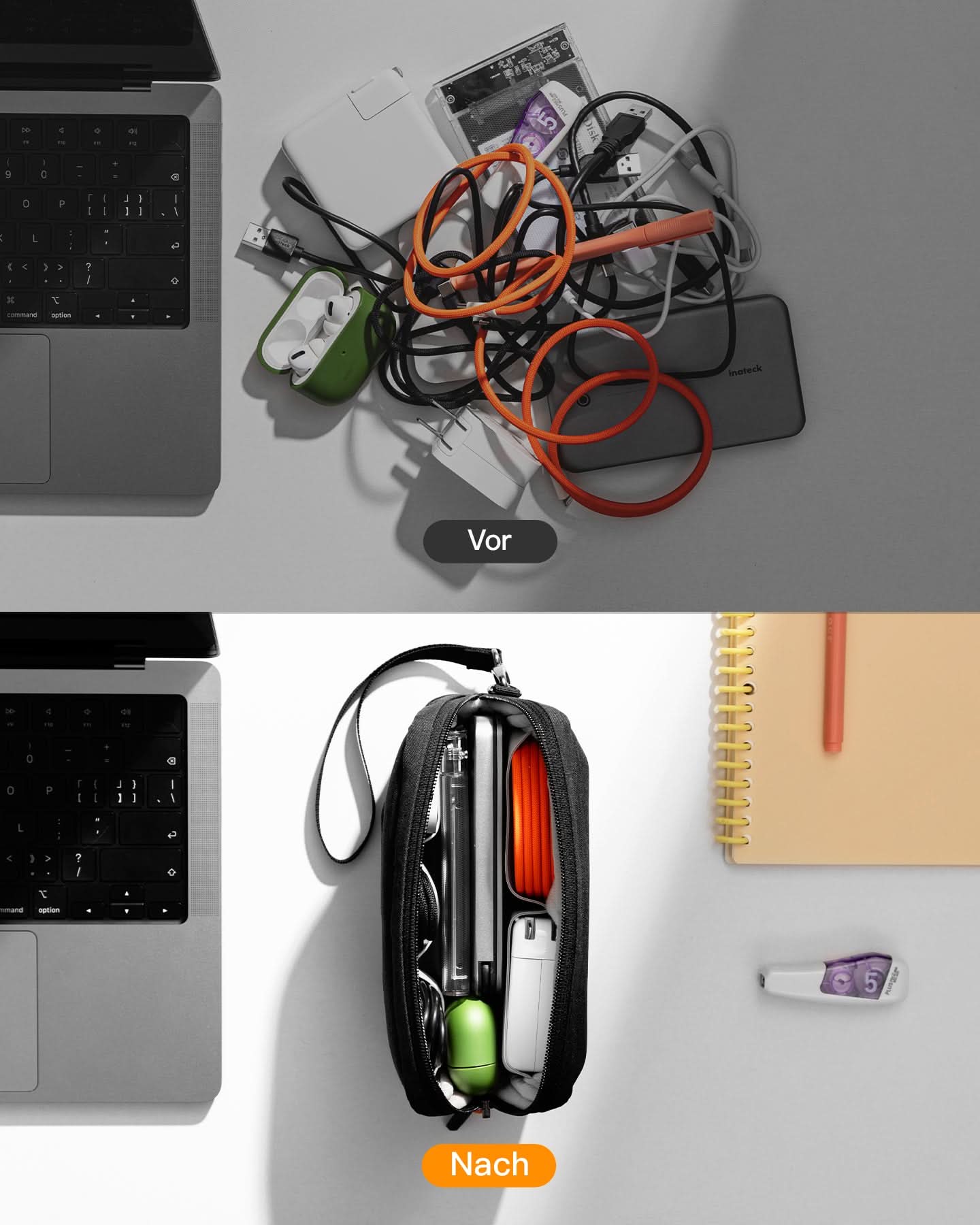inateck-gadget-organizer-electronics-organizer-schwarz-spritzwasserfest image 8