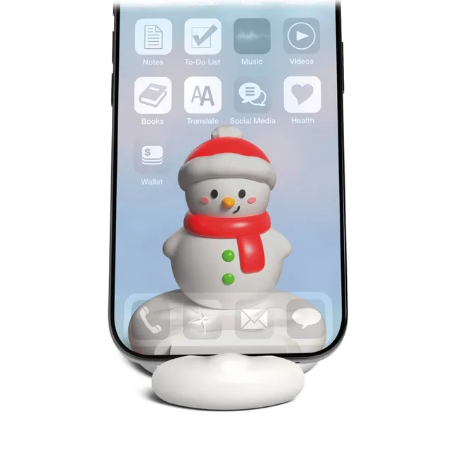 sbs-schneemann-handyhalter-schlitten-st-nder-weihnachten image 1