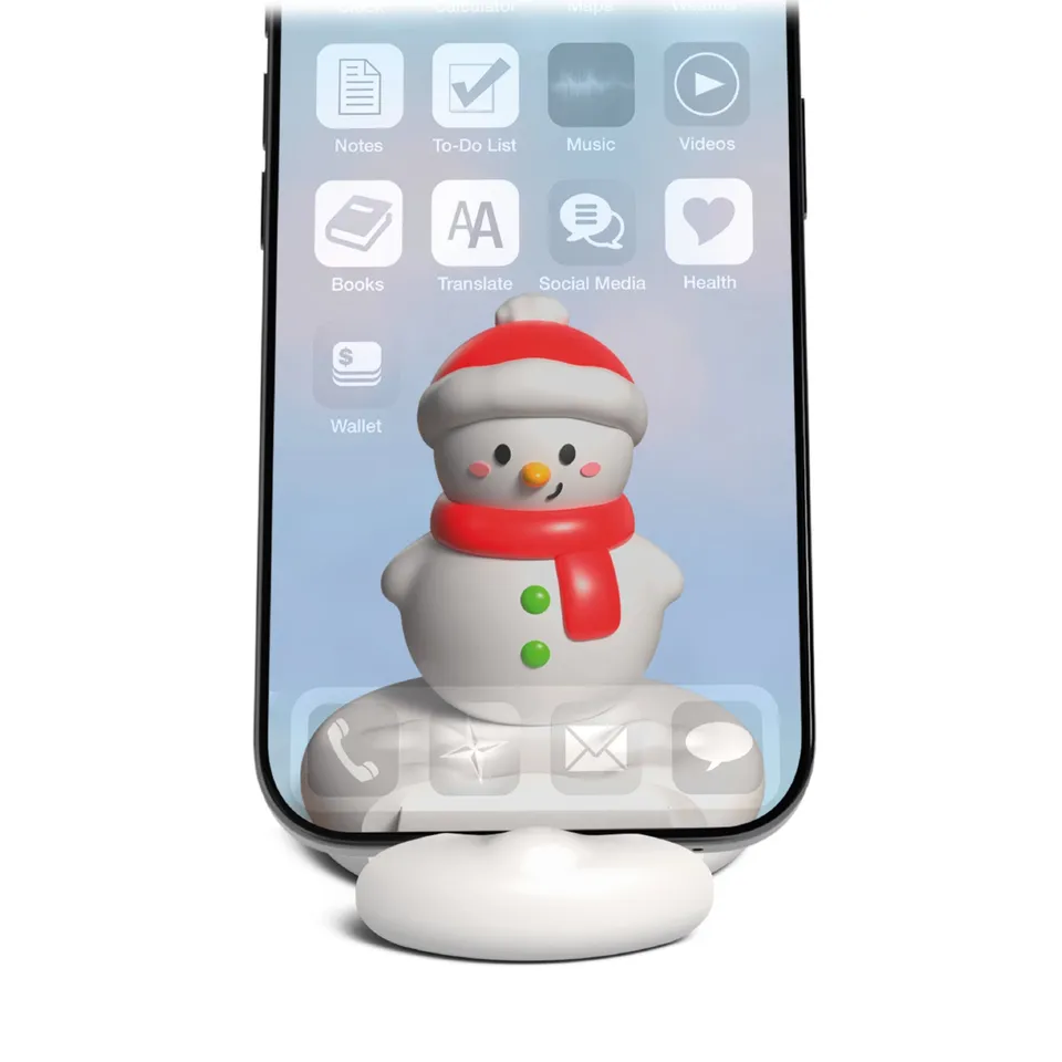 sbs-schneemann-handyhalter-schlitten-st-nder-weihnachten image 1