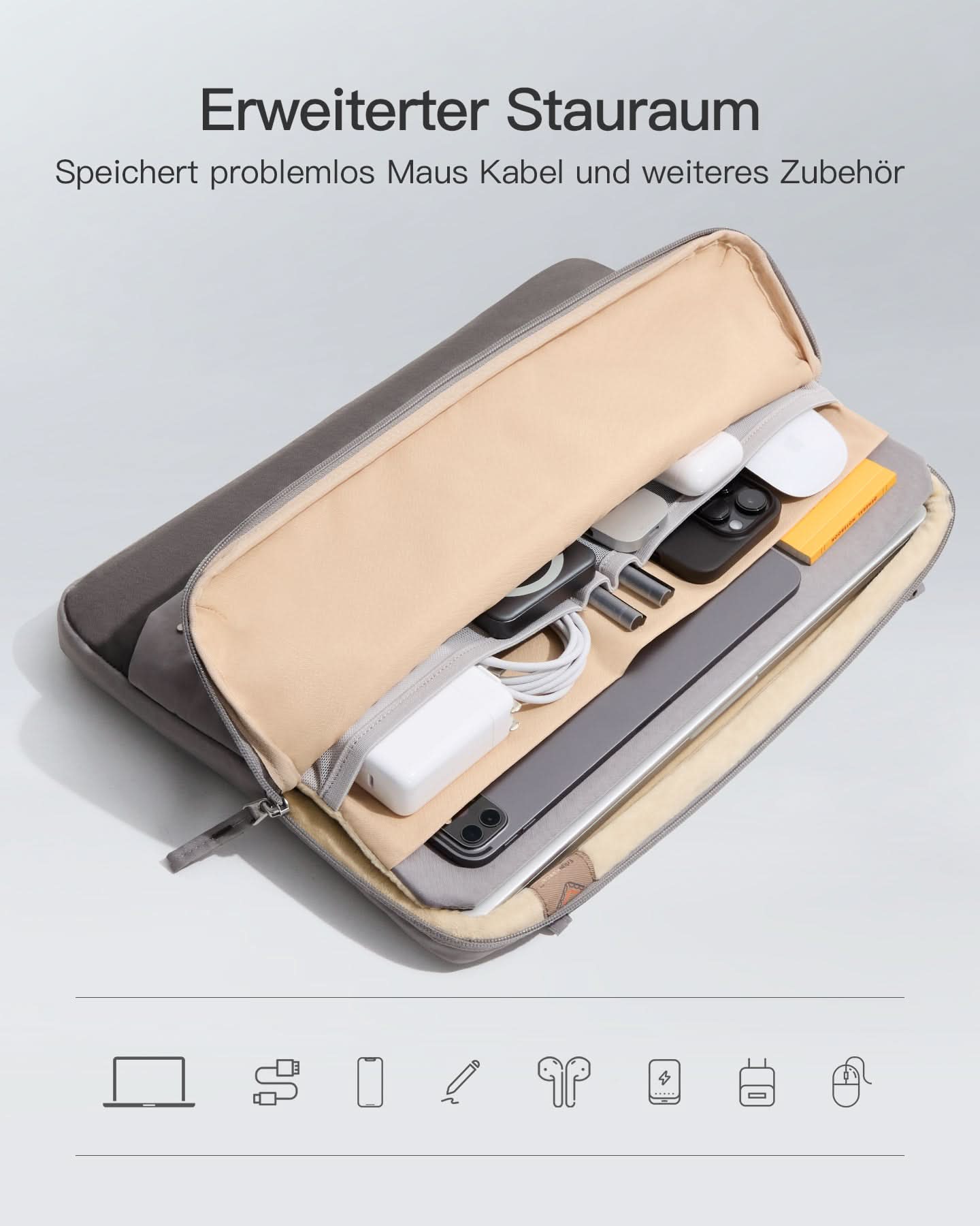 inateck-edgekeeper-lbt32-laptoptasche-13-14-zoll-grau image 3
