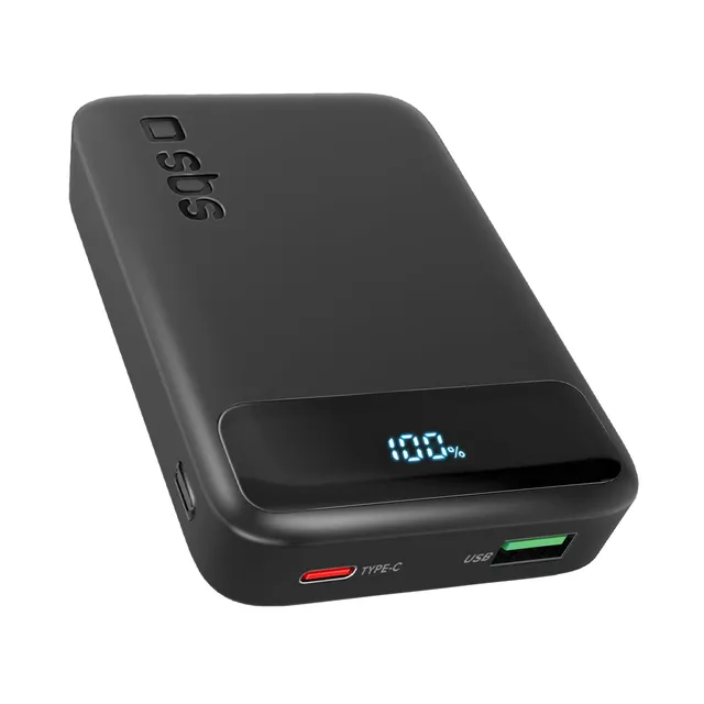sbs-10000mah-powerbank-20w-usb-c-lcd-schwarz-reisen image 1