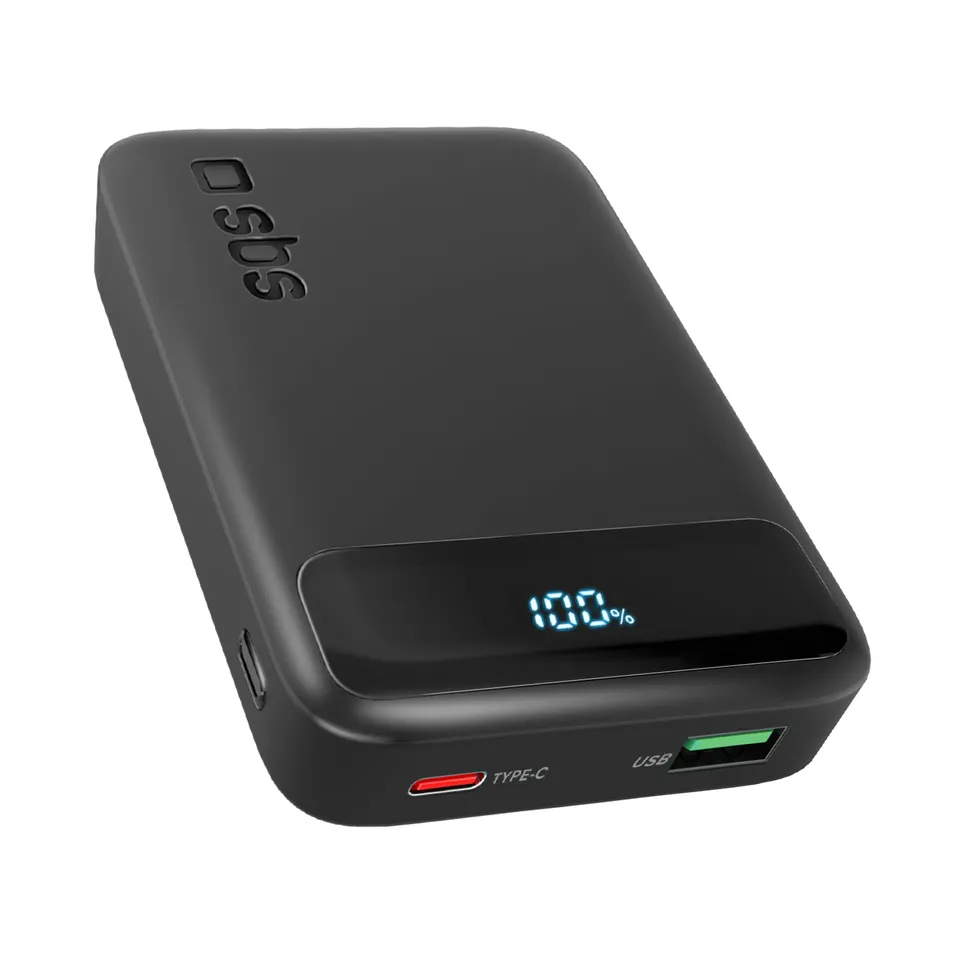 sbs-10000mah-powerbank-20w-usb-c-lcd-schwarz-reisen image 1