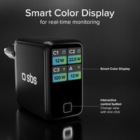 sbs-wall-chargers-100w-usb-c-ladeger-t-4-ports-tft-display image 6