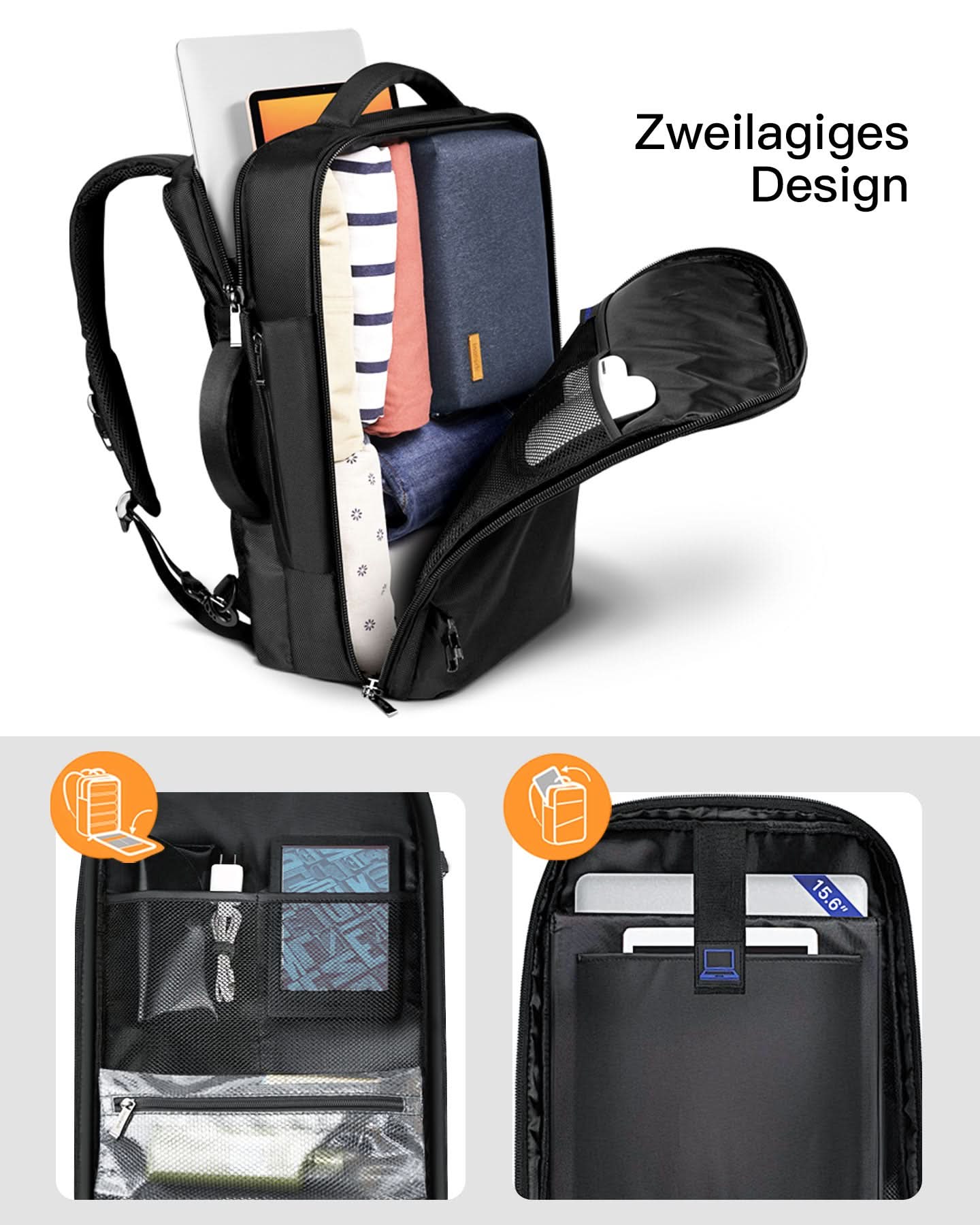 inateck-lightour-bp03001-reiserucksack-40l-17-zoll-laptop image 3
