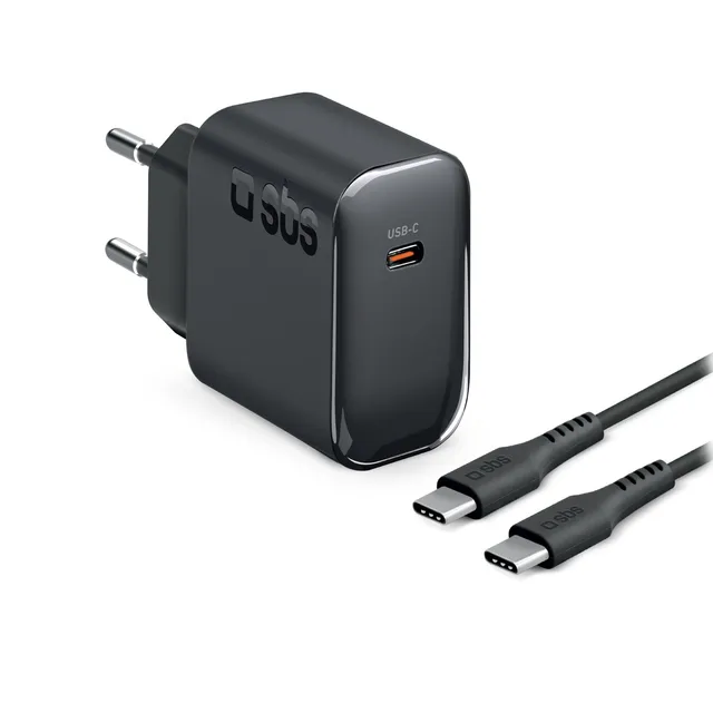 sbs-45w-pd-kit-wandladeger-t-gan-usb-c-kabel-2m image 1