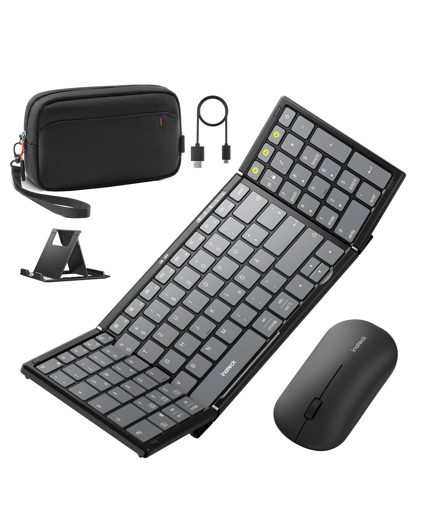 inateck-n0158-faltbare-tastatur-maus-set-kabellos-mit-tasche image 2