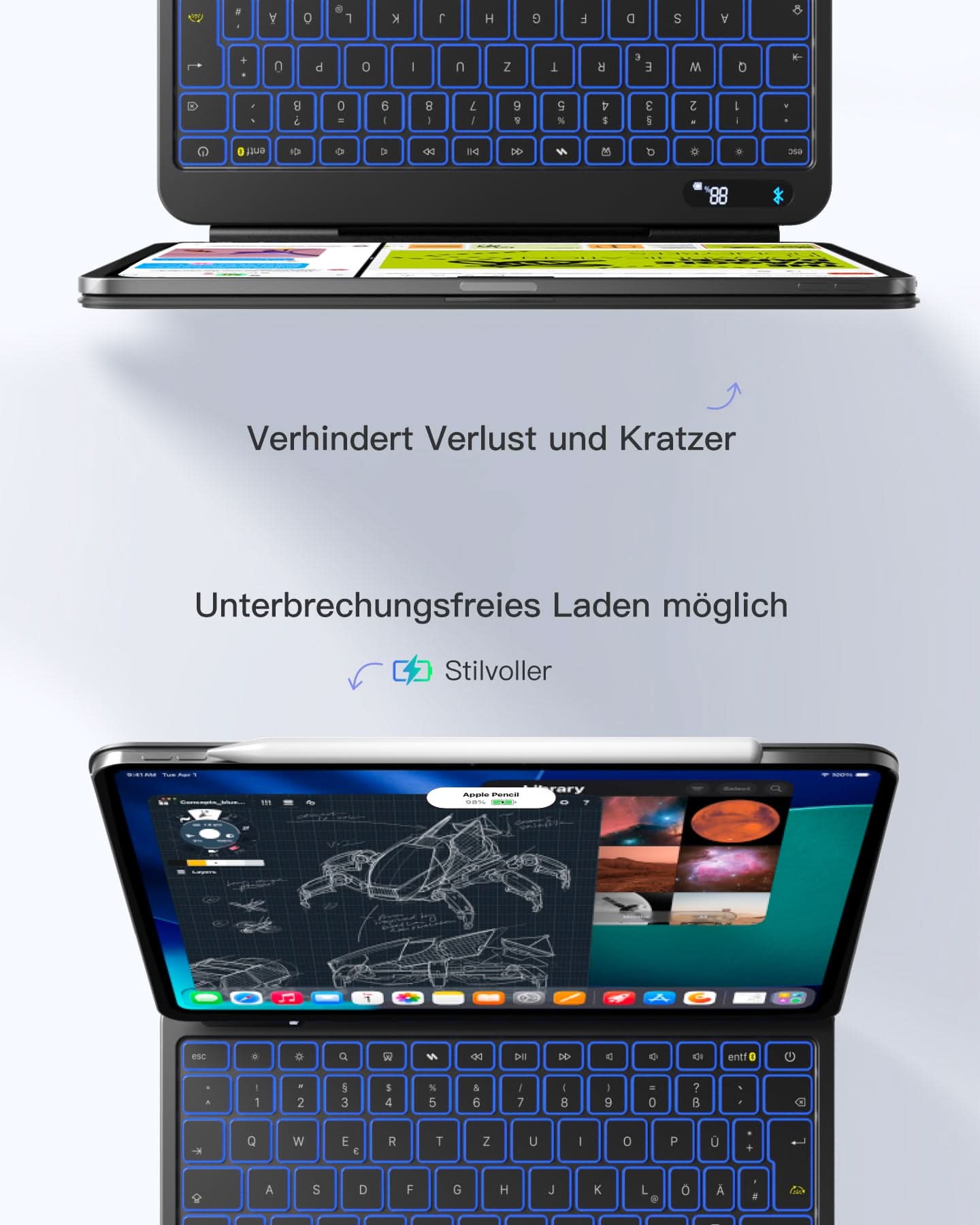 inateck-neomagic-kb903-10-ipad-tastatur-11-zoll-schwarz-led image 6