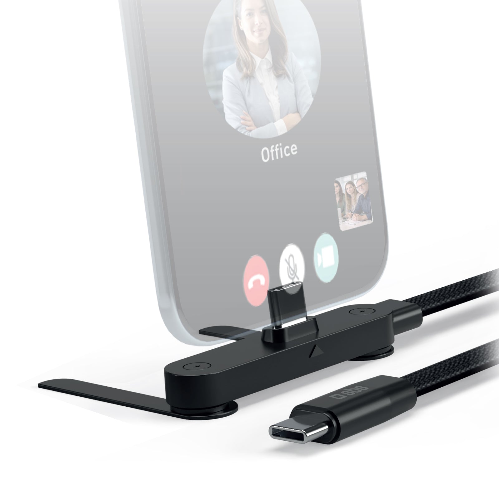 sbs-usb-c-kabel-60w-1-m-mit-stand-geflochten image 1