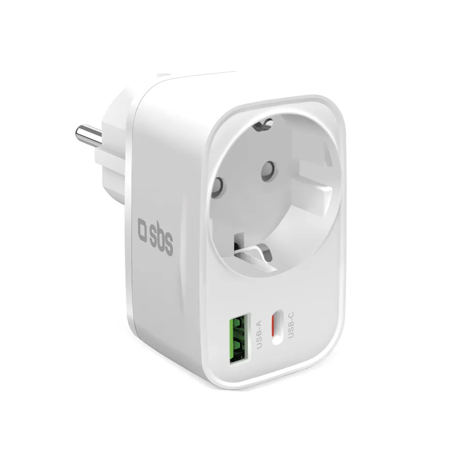 sbs-schuko-wandsteckdose-20w-usb-c-pd-usb-a-set image 1