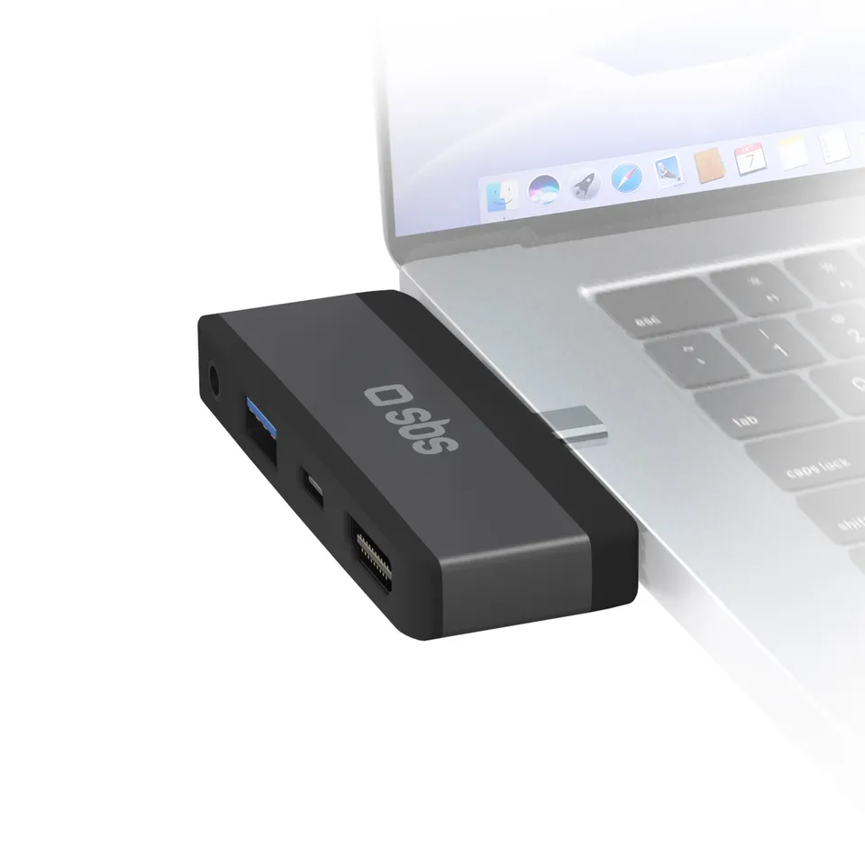 sbs-usb-c-hub-4-in-1-hdmi-4k-pd-100w-audio image 1