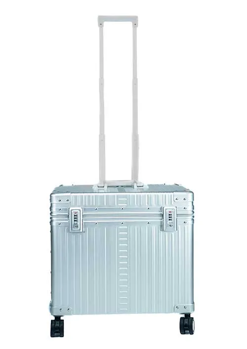 aleon-business-cases-17-pilotkoffer-trolley-platin-aluminium image 1