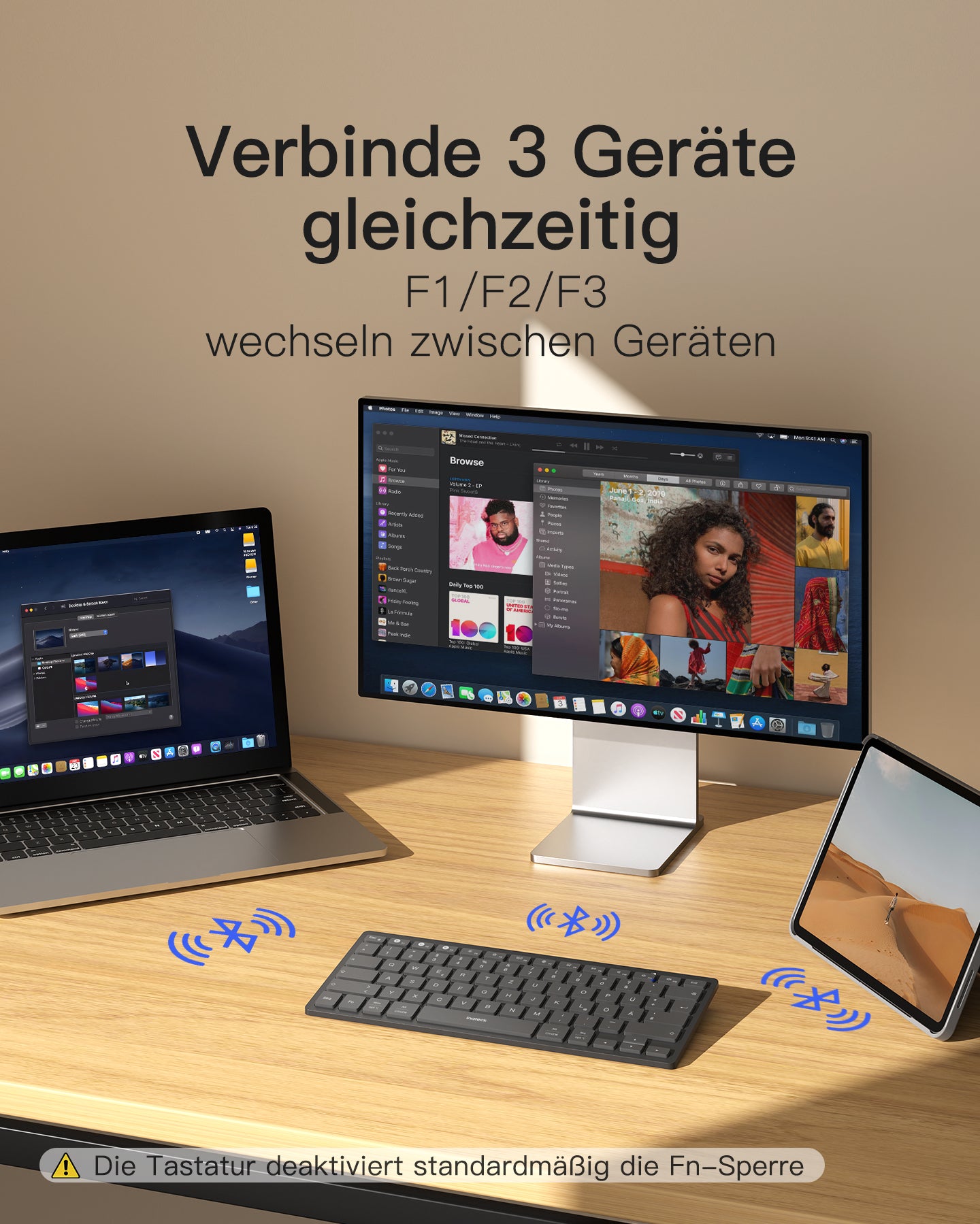 inateck-kb01003-bluetooth-tastatur-grau-3-ger-te-tablet image 4