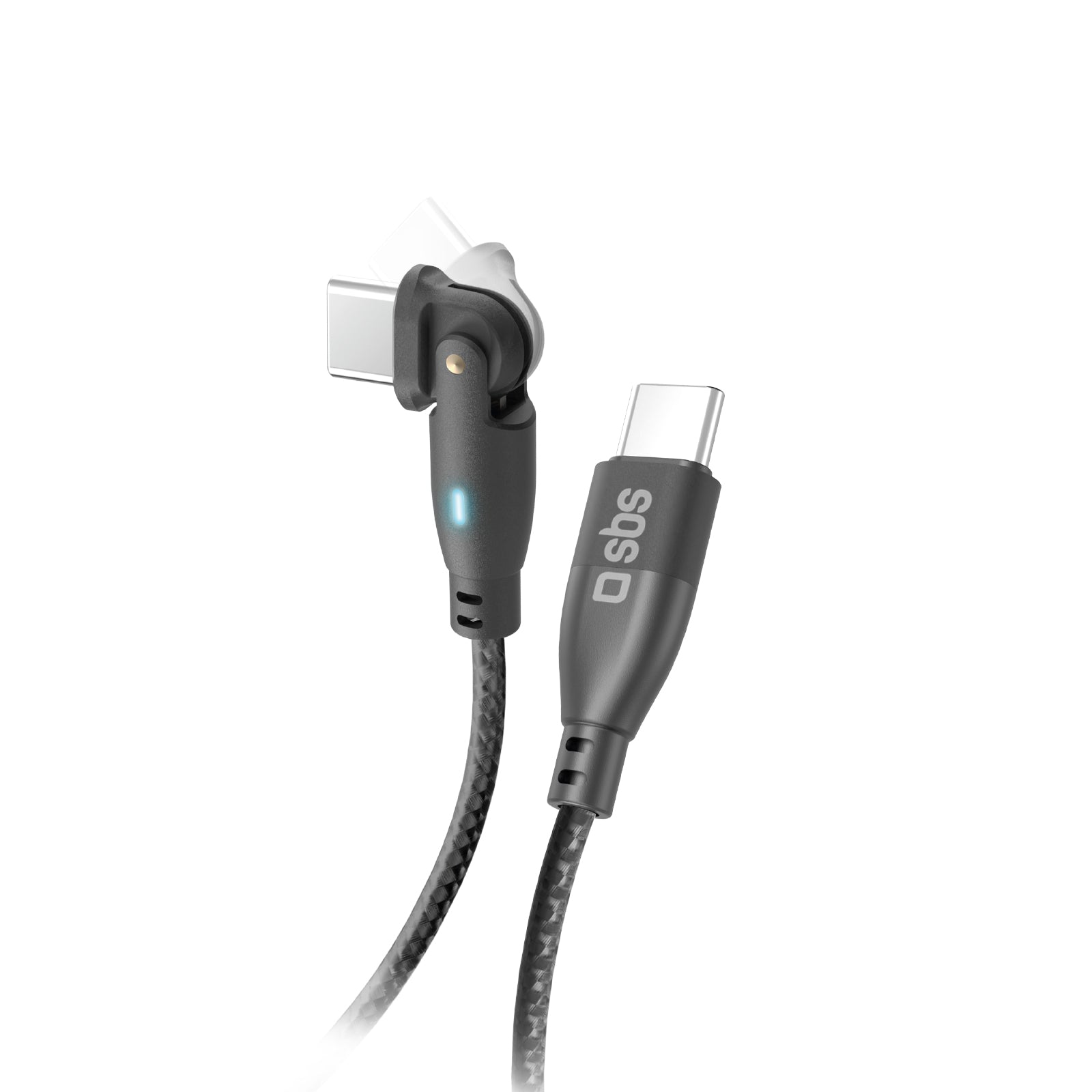 sbs-flexi-usb-c-ladekabel-60w-nylon-1-m-abgewinkelt image 1