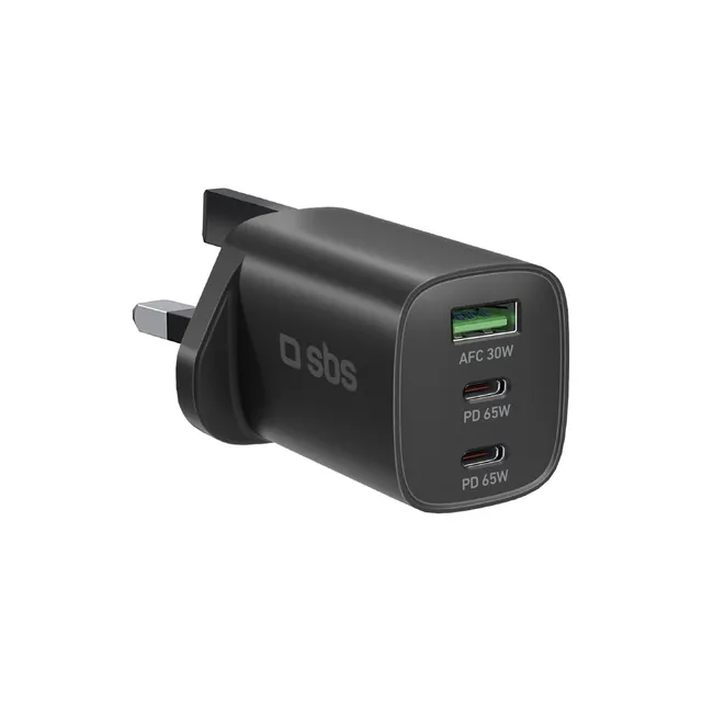 sbs-wall-chargers-usb-c-ladeger-t-65w-uk-stecker-3-port image 1