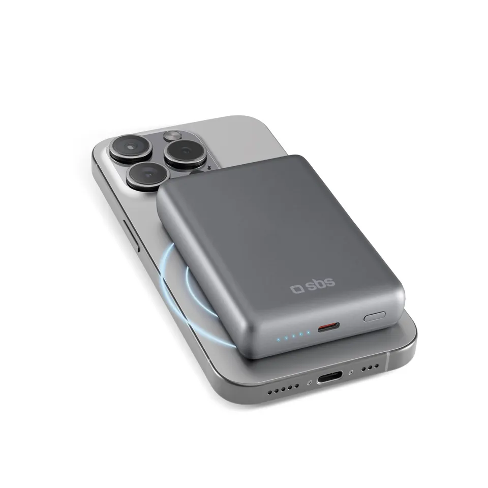 sbs-power-bank-10000-mah-magsafe-kabellos-15w-schwarz image 1