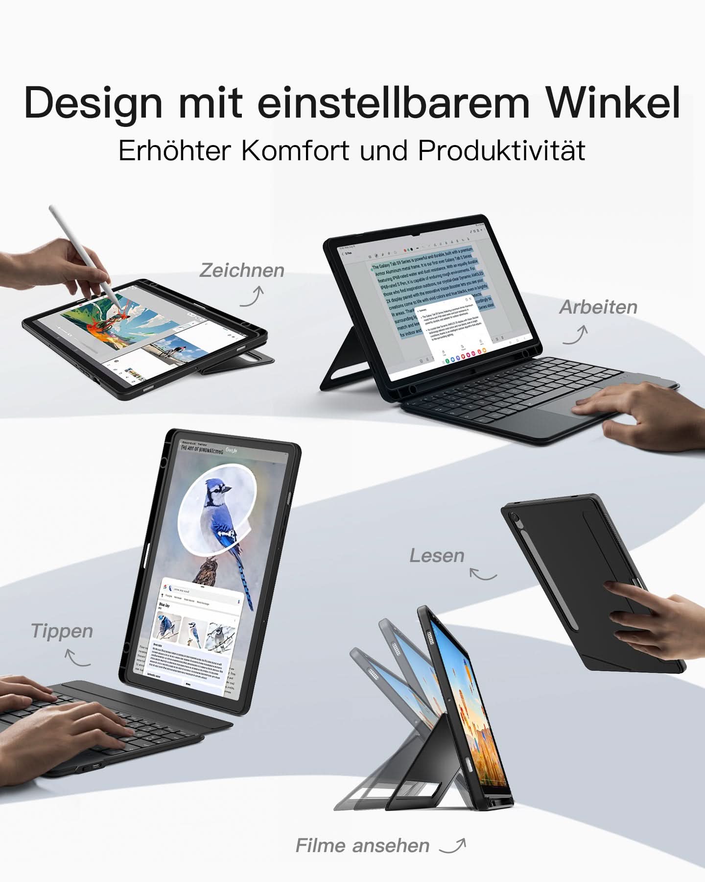 inateck-n0064-tablet-tastatur-galaxy-tab-s9-s10-fe-schwarz image 4