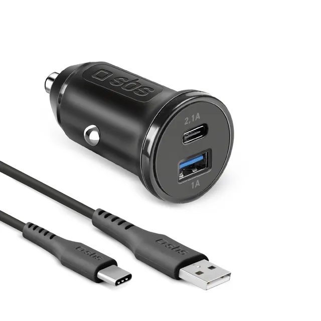 sbs-car-chargers-auto-ladeger-t-10w-2xusb-mit-usb-c-kabel image 1