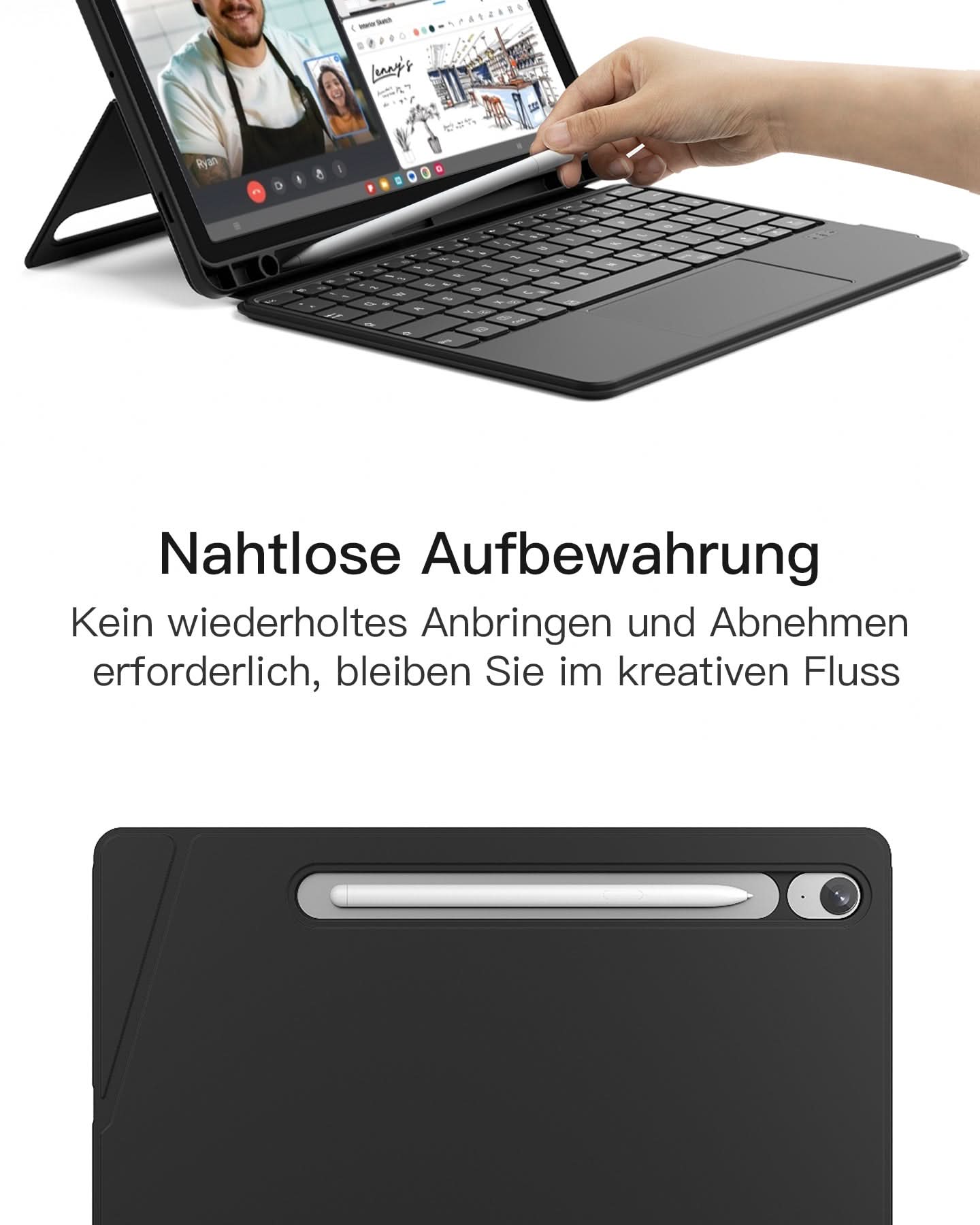 inateck-n0064-tablet-tastatur-galaxy-tab-s9-s10-fe-schwarz image 6