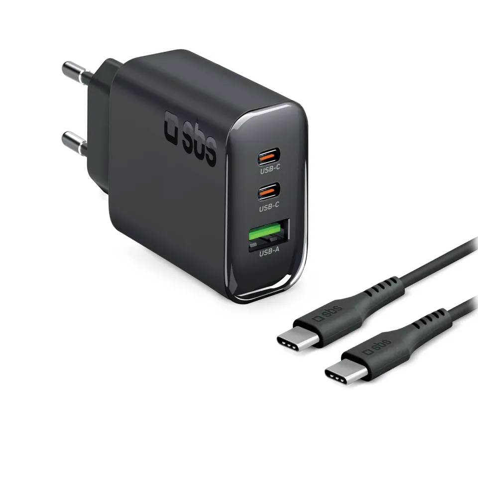 sbs-140w-wandladeger-t-usb-c-set-2m-kabel image 1