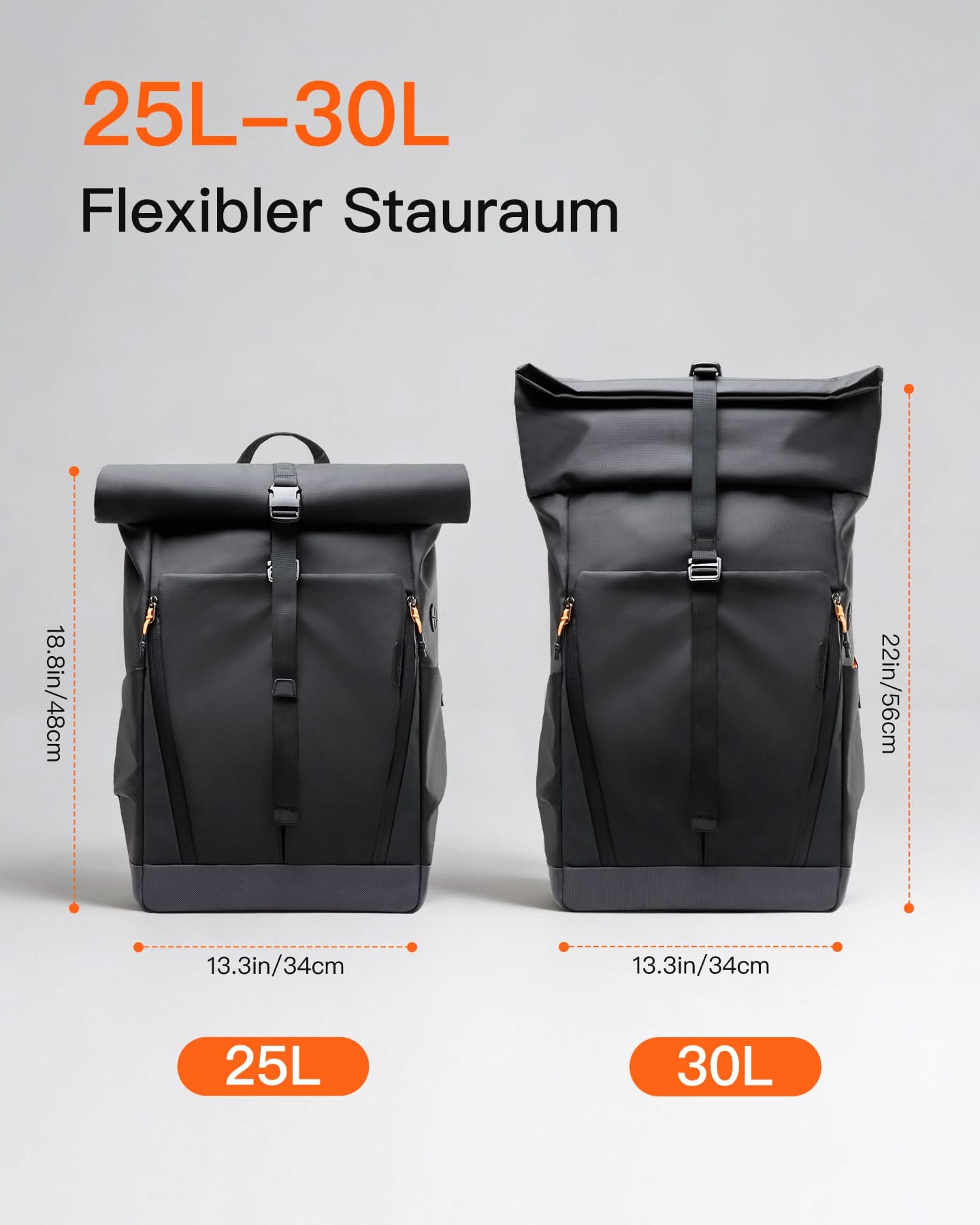 inateck-lightour-bpc21-rolltop-rucksack-25l-17-zoll-spritzwassergesch-tzt image 2