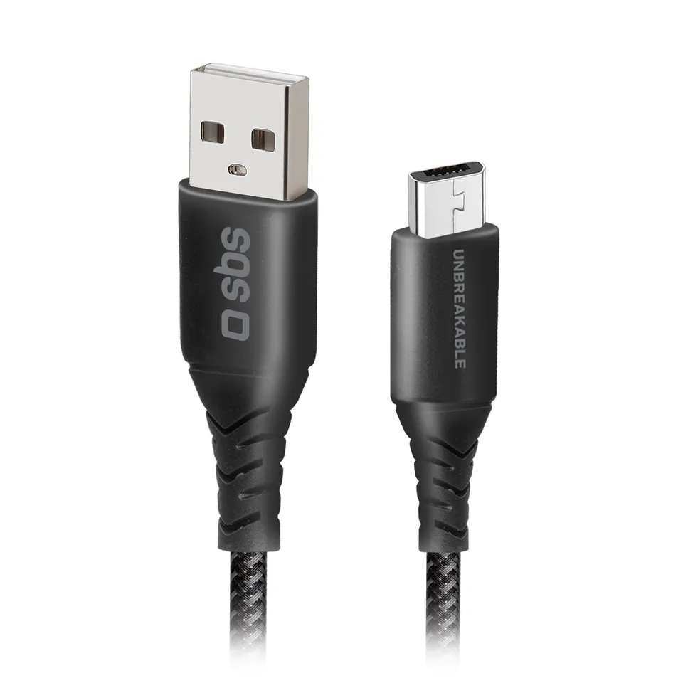 sbs-unbreakable-usb-micro-usb-kabel-1m-aramid-schwarz image 1